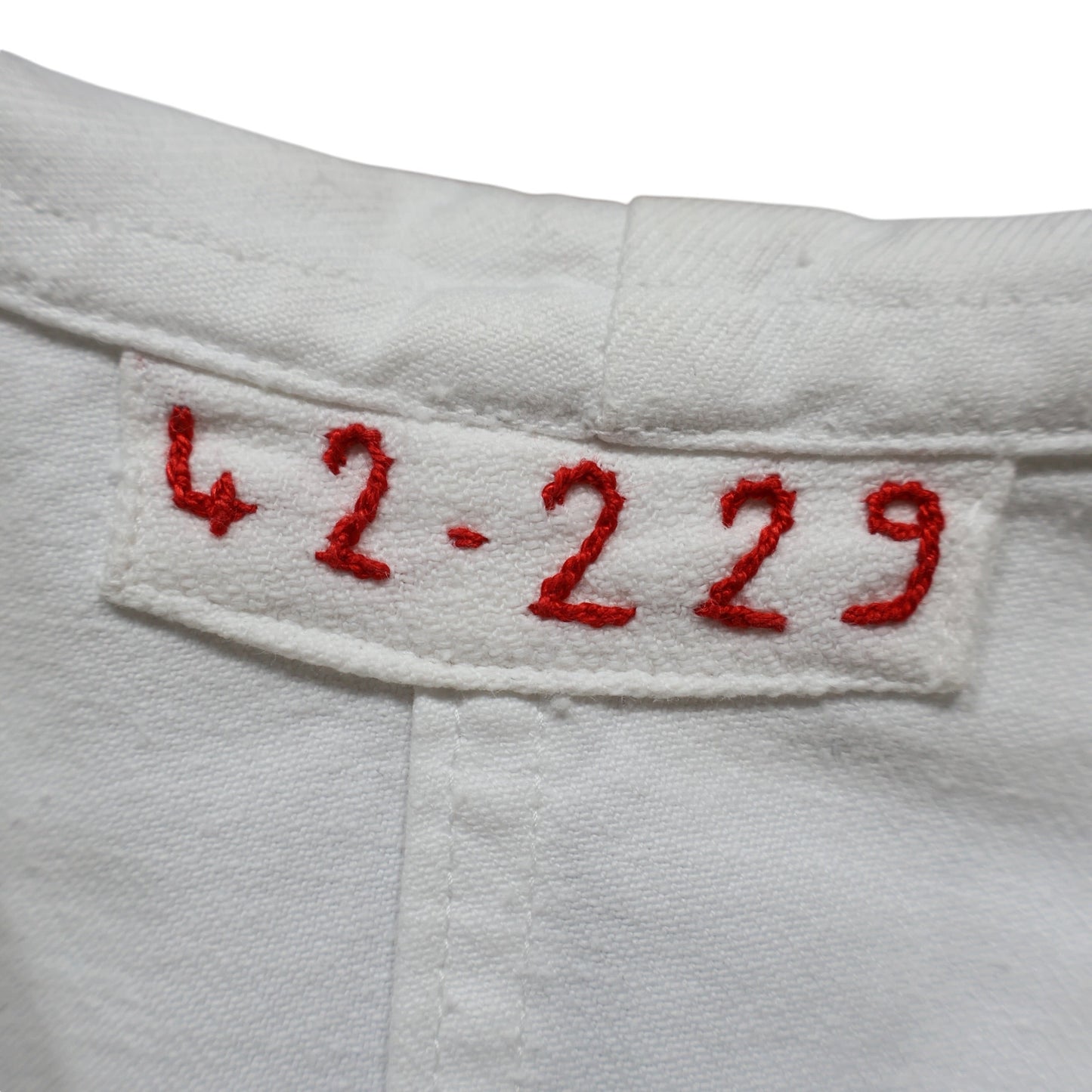 40s FRENCH White Cotton Twill "Vポケ" チョアジャケット