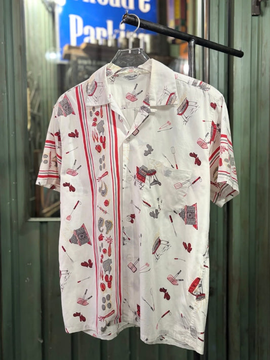 50s Barbecue Pattern 半袖シャツ