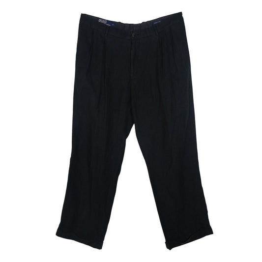 90s Ralph Lauren ブラック リネンパンツ
