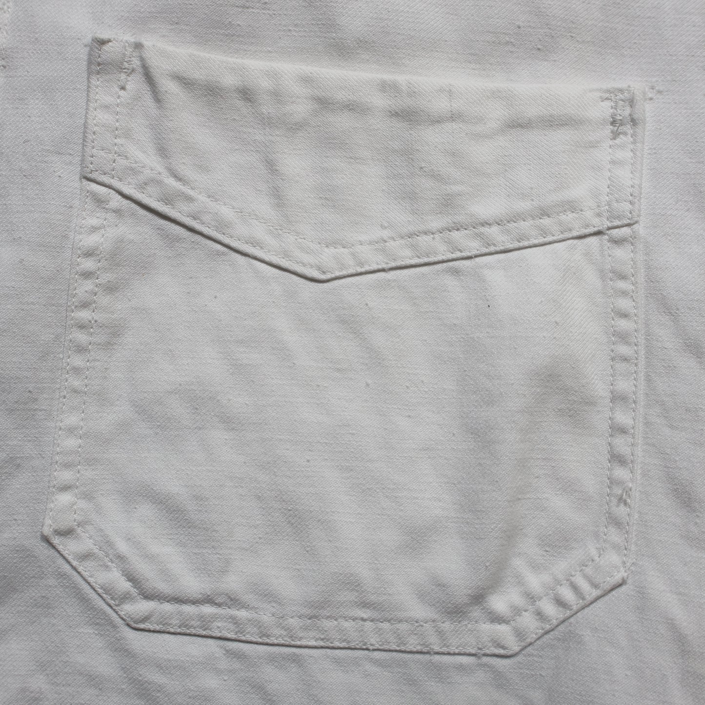 40s FRENCH White Cotton Twill "Vポケ" チョアジャケット